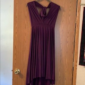 Deep purple/eggplant backless dress.